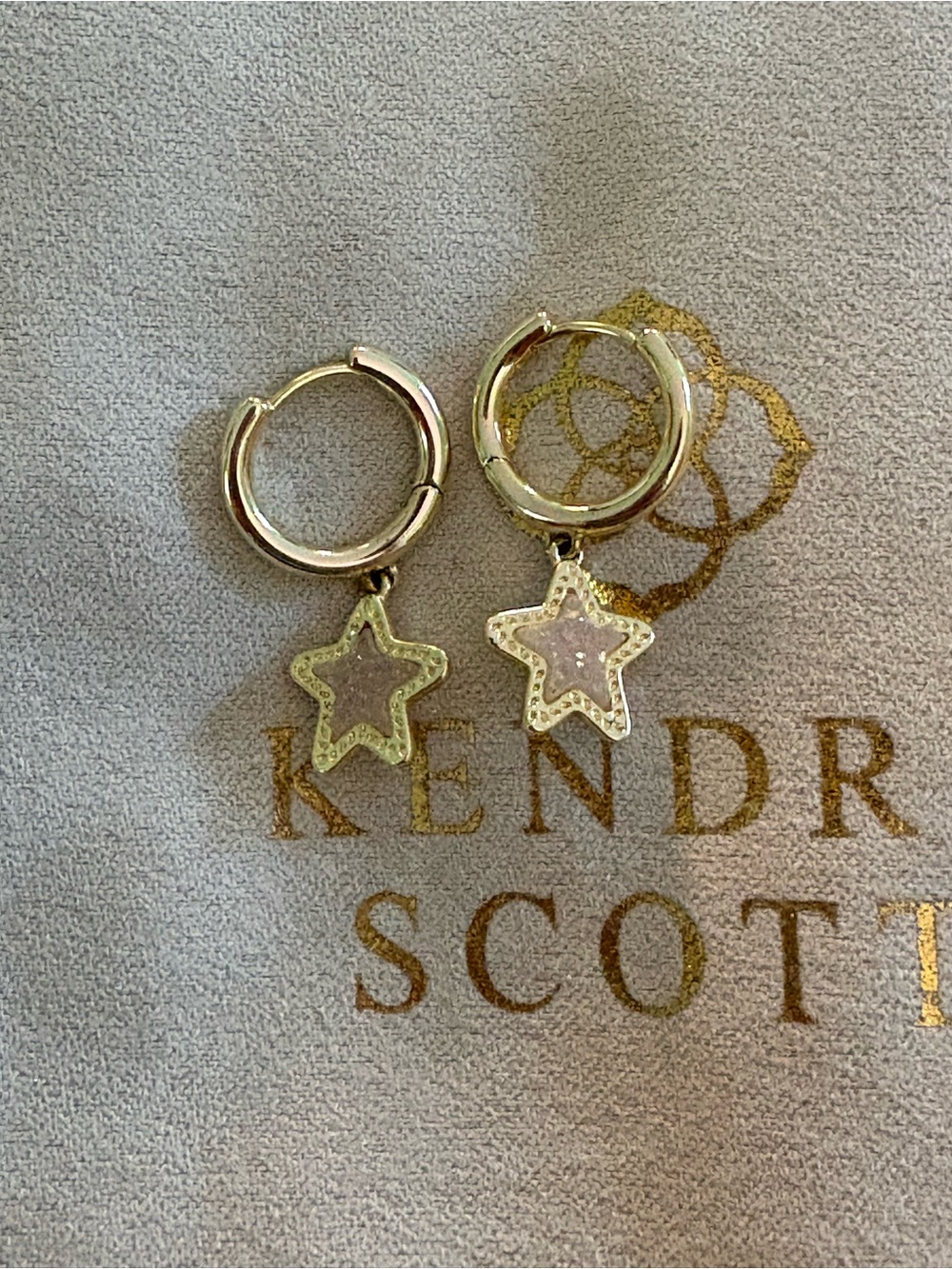 Kendra Scott Gold Star Hoop Huggie Earrings